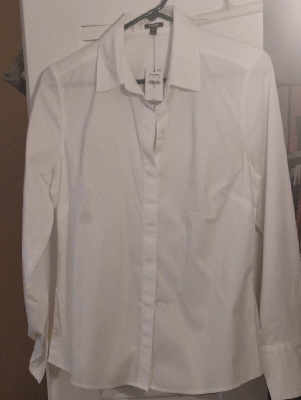 Express White Button-Down Shirt